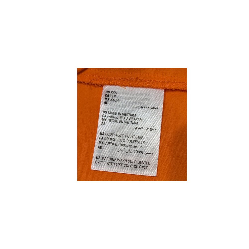 Bar III Sleeveless Tie-Neck Bow Blouse Orange XXS NWOT - Picture 6 of 6